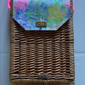 Lily Pulitzer wine basket.